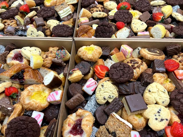 Boxes of sweet treats
