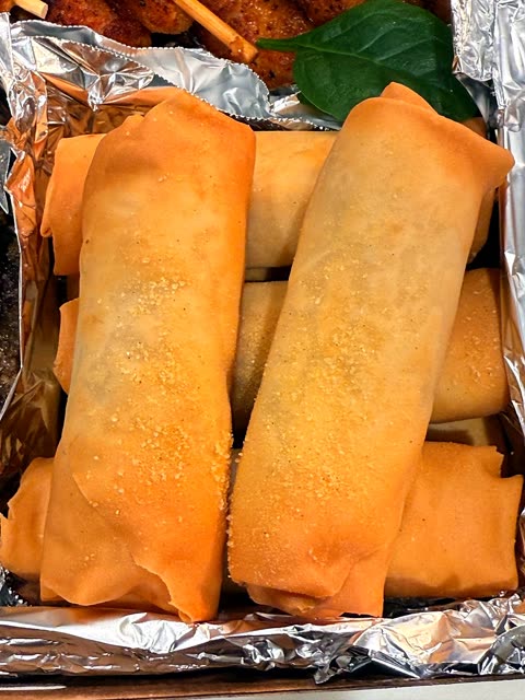 Golden spring rolls